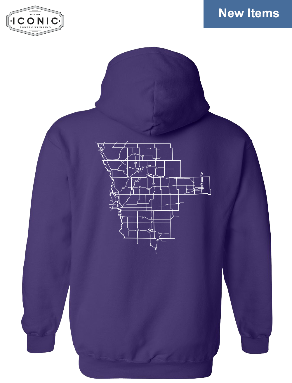 Stingrays with Map - Heavy Blend Hooded Sweatshirt