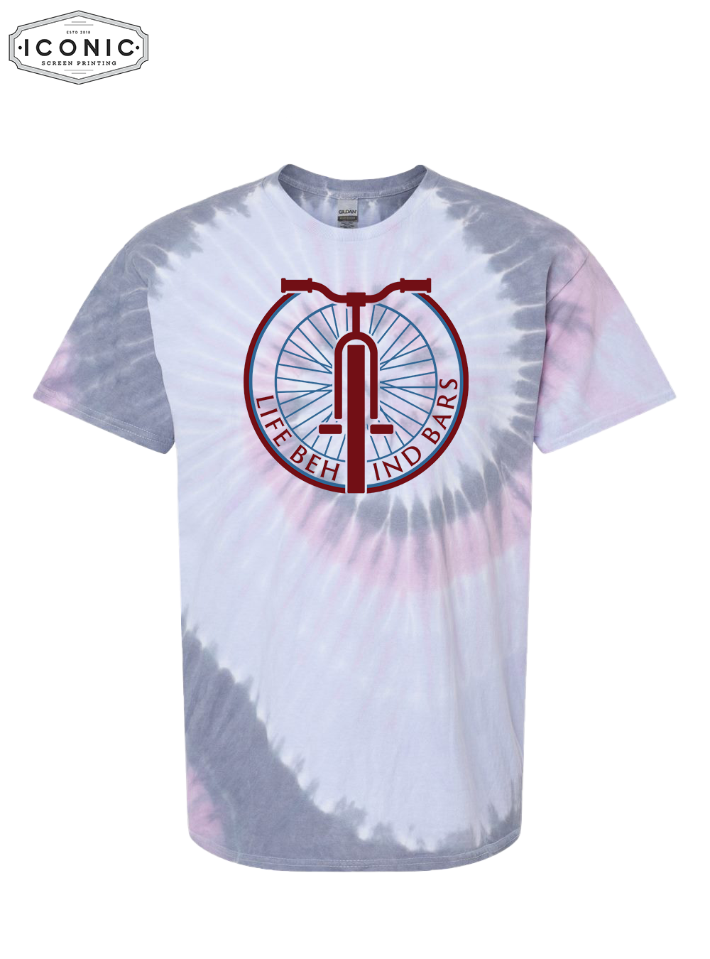 Life Behind Bars - D4 - Multi-Color Spiral Tie-Dyed T-Shirt
