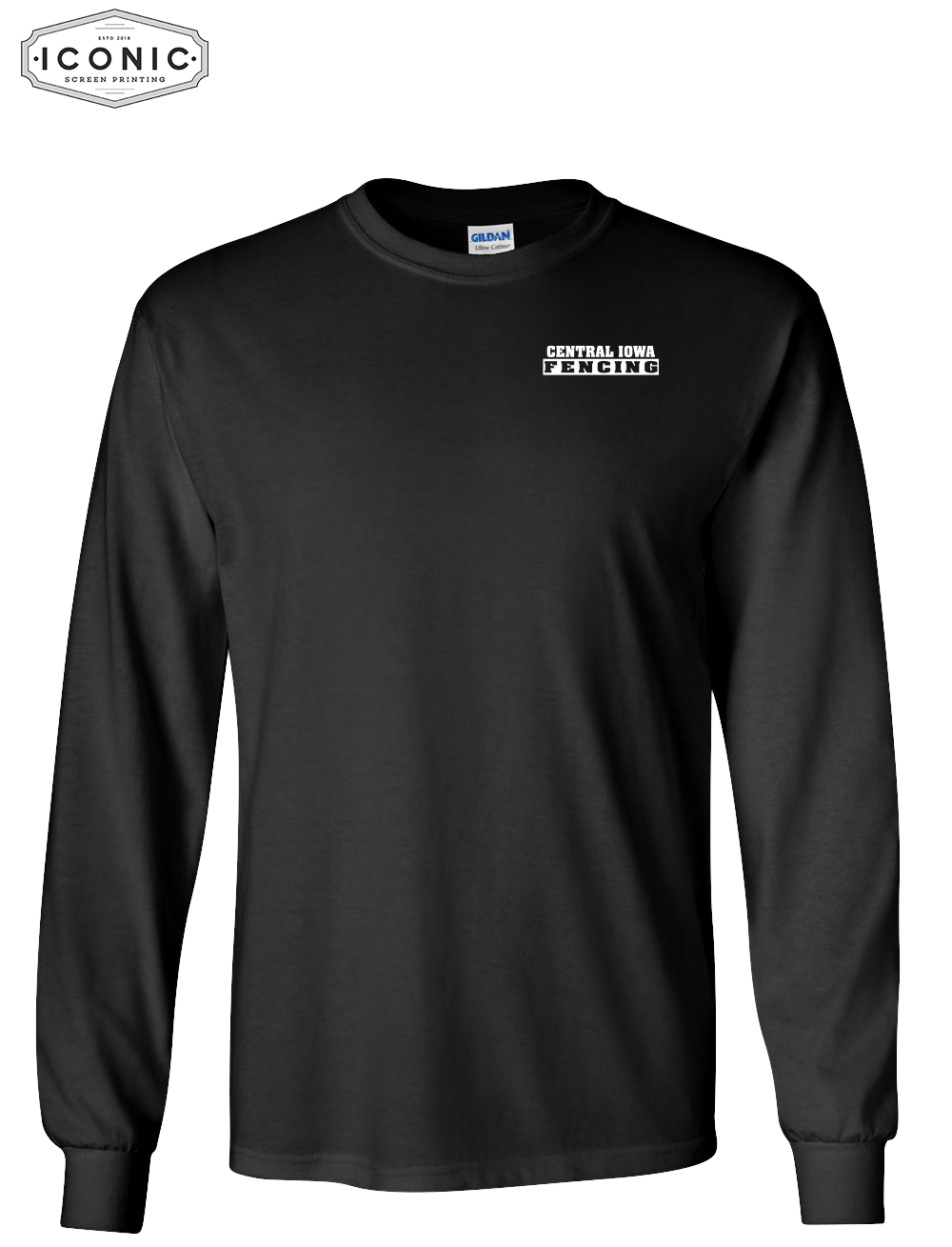 Central Iowa Fencing Long Sleeve Left Chest Print