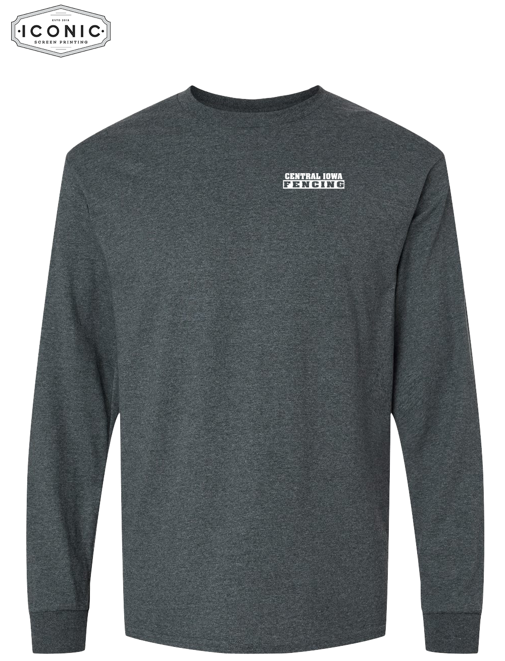 Central Iowa Fencing Long Sleeve Left Chest Print