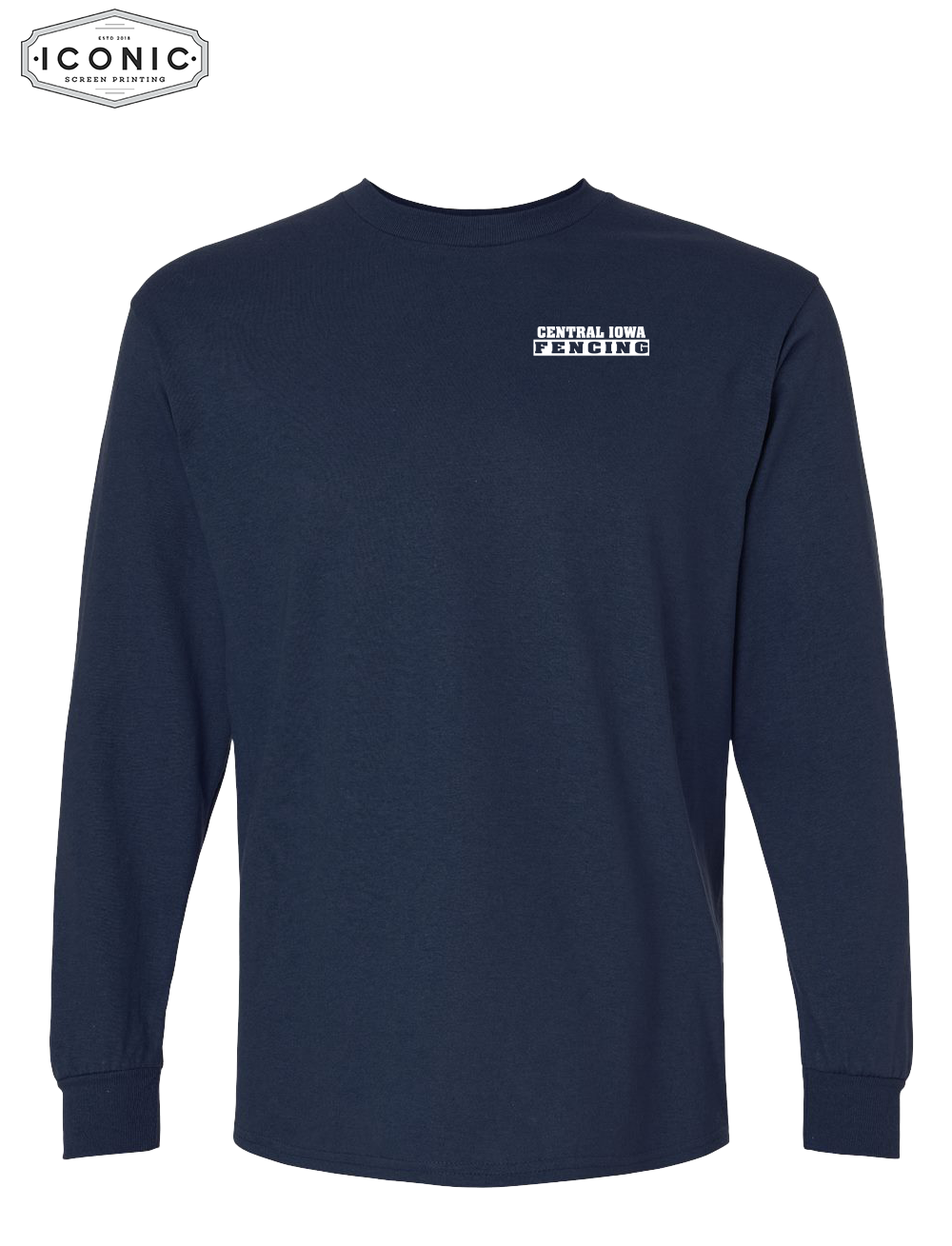 Central Iowa Fencing Long Sleeve Left Chest Print