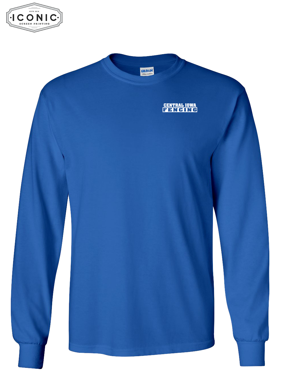 Central Iowa Fencing Long Sleeve Left Chest Print