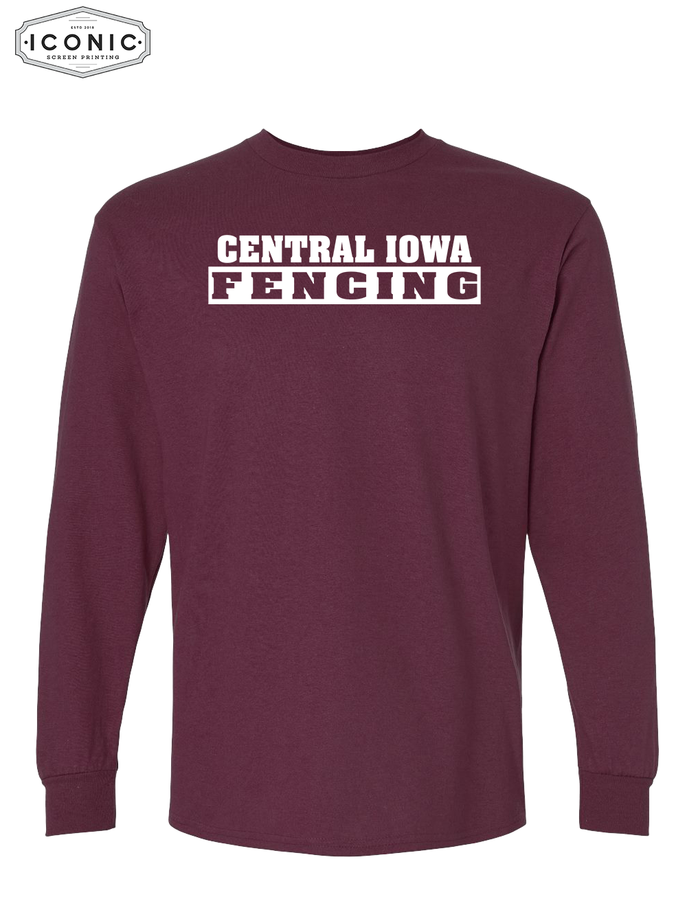 Central Iowa Fencing Long Sleeve Full front Print