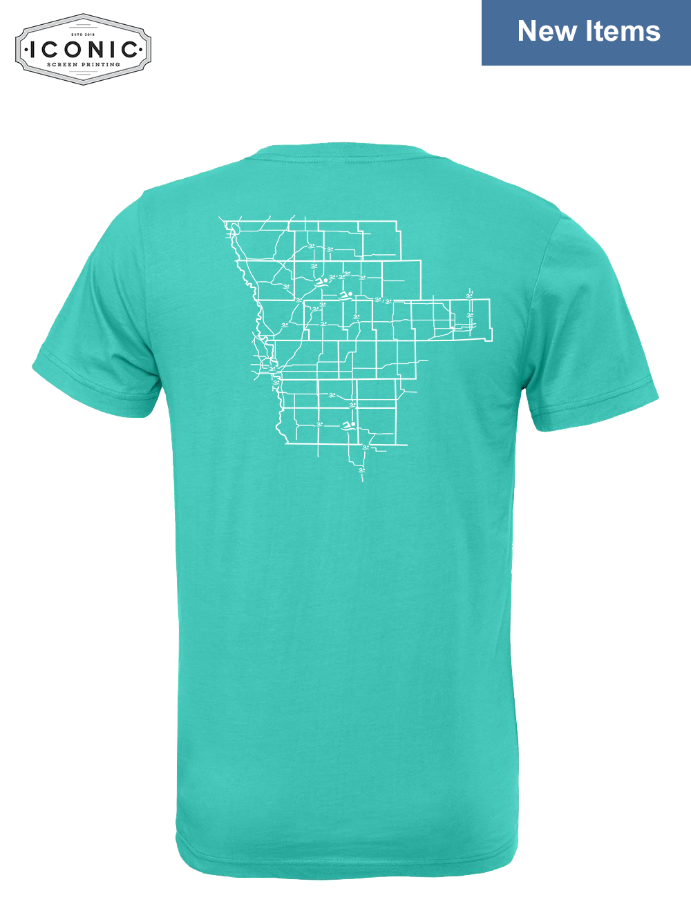Stingrays with Map - Bella+Canvas-Unisex Jersey Tee