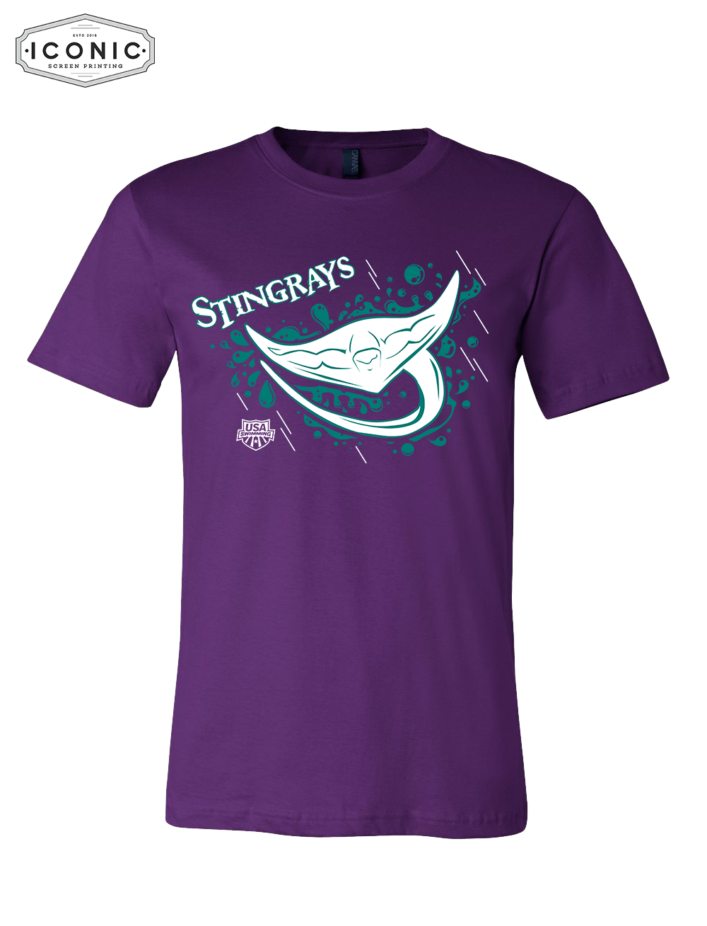 Stingrays with Map - Bella+Canvas-Unisex Jersey Tee