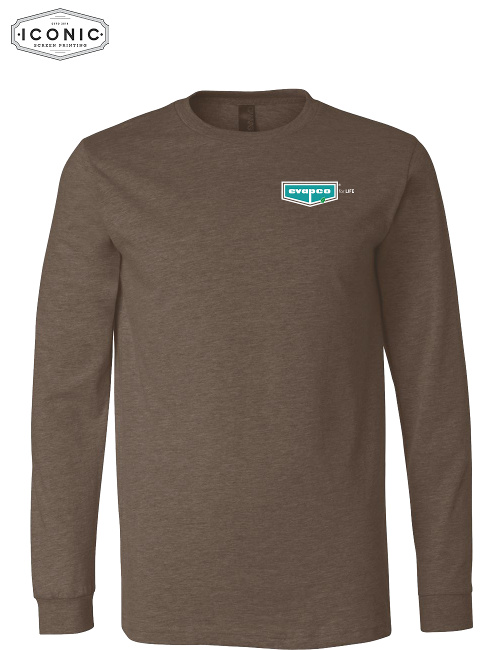Evapco for Life - Heather CVC Long Sleeve Tee - Print