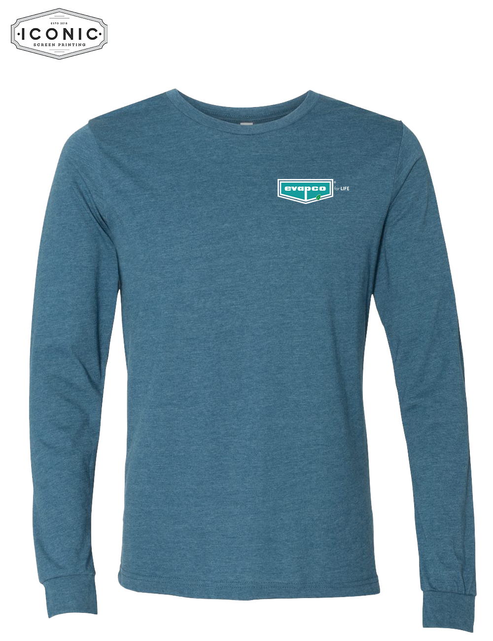 Evapco for Life - Heather CVC Long Sleeve Tee - Print