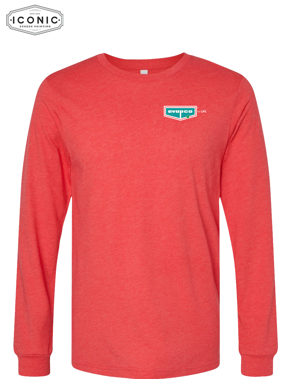 Evapco for Life - Heather CVC Long Sleeve Tee - Print