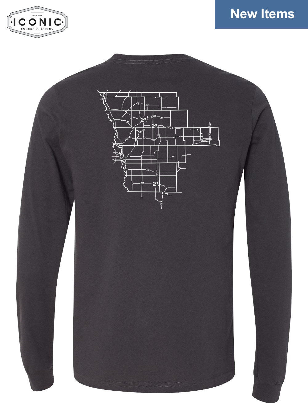 Stingrays with Map - Unisex Jersey Long Sleeve