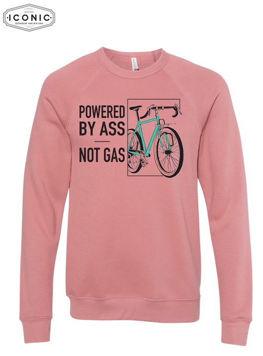 Powered By Ass - D1 - BELLA+CANVAS - Sponge Fleece Raglan Crewneck Sweatshirt