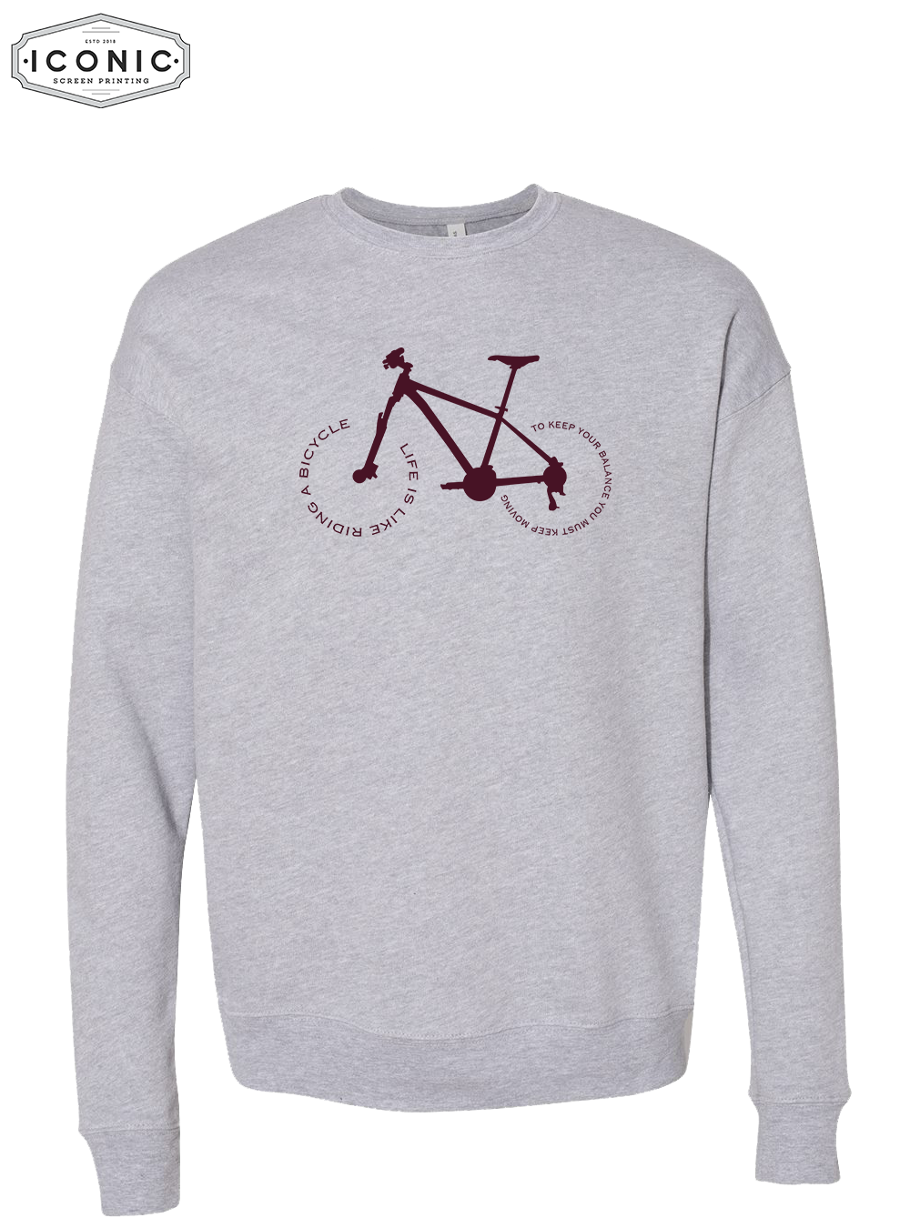 Like Riding A Bike - D3 - BELLA+CANVAS - Sponge Fleece Drop Shoulder Crewneck Sweatshirt