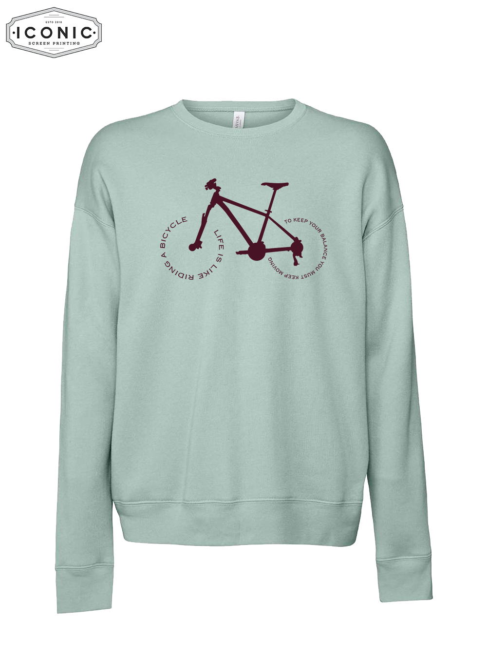 Like Riding A Bike - D3 - BELLA+CANVAS - Sponge Fleece Drop Shoulder Crewneck Sweatshirt
