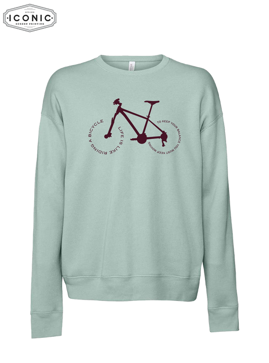 Like Riding A Bike - D3 - BELLA+CANVAS - Sponge Fleece Drop Shoulder Crewneck Sweatshirt