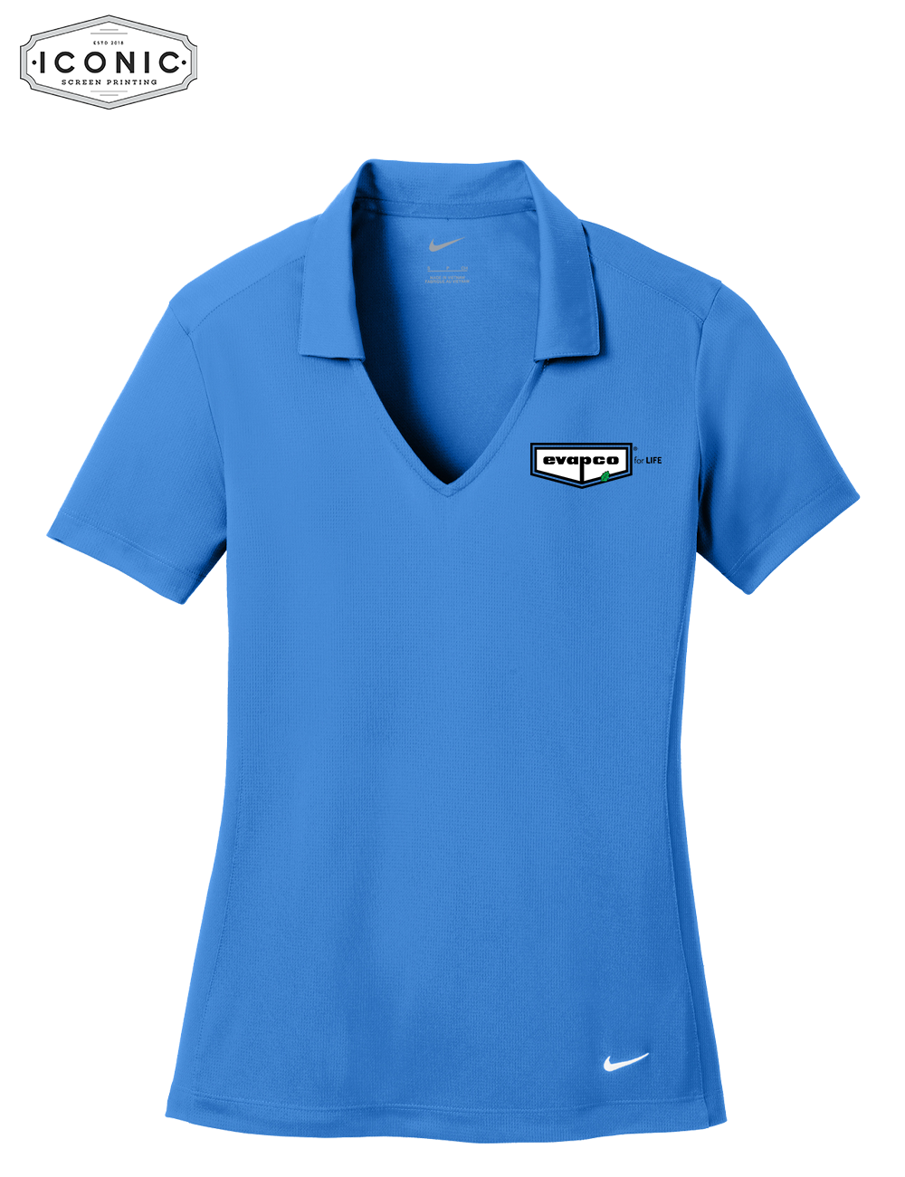 Evapco for Life - Nike Dri-FIT Vertical Mesh Polo - Select Mens or Womens Fit - Embroidery