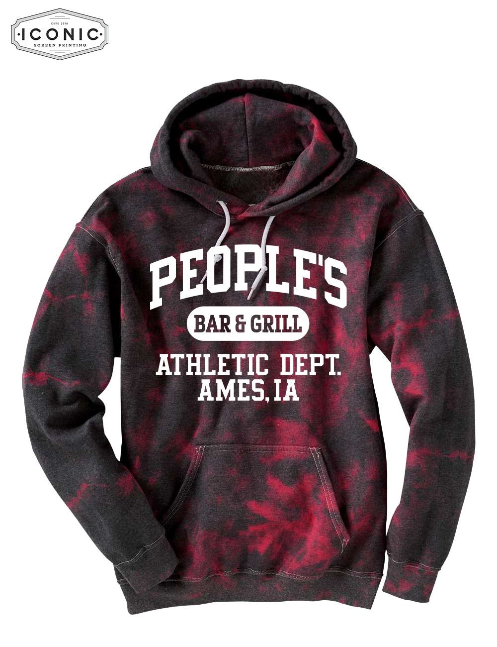 People's Athletic Dept. Blended Tie-Dyed Hooded Sweatshirt