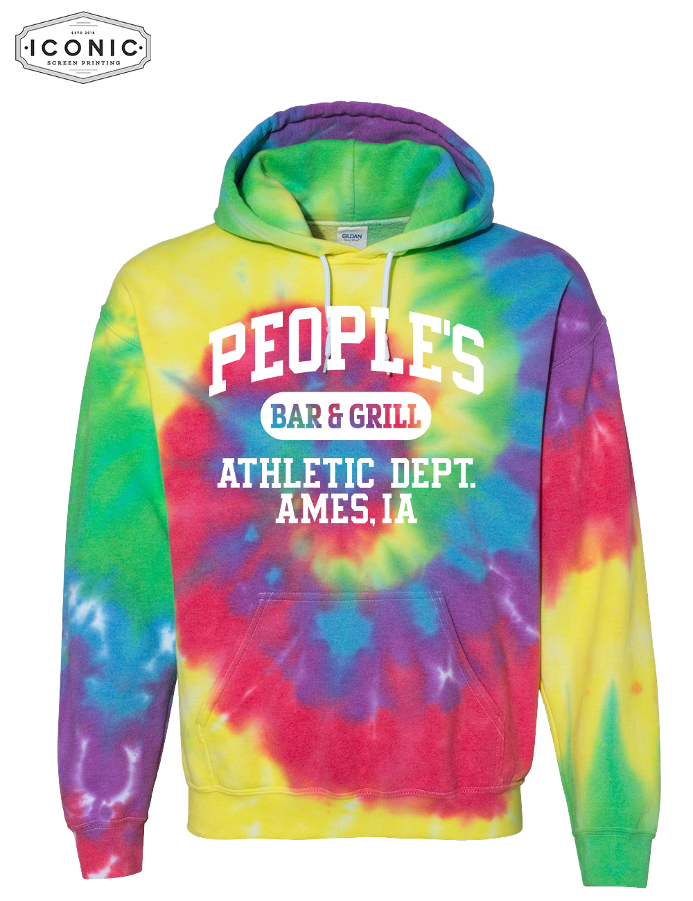 People's Athletic Dept. Blended Tie-Dyed Hooded Sweatshirt