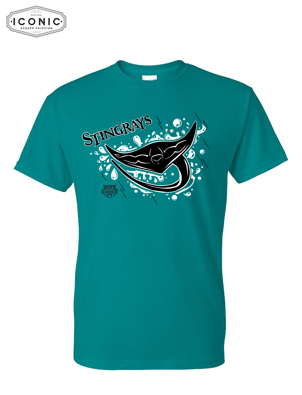 Stingrays with Map - DryBlend T-shirt