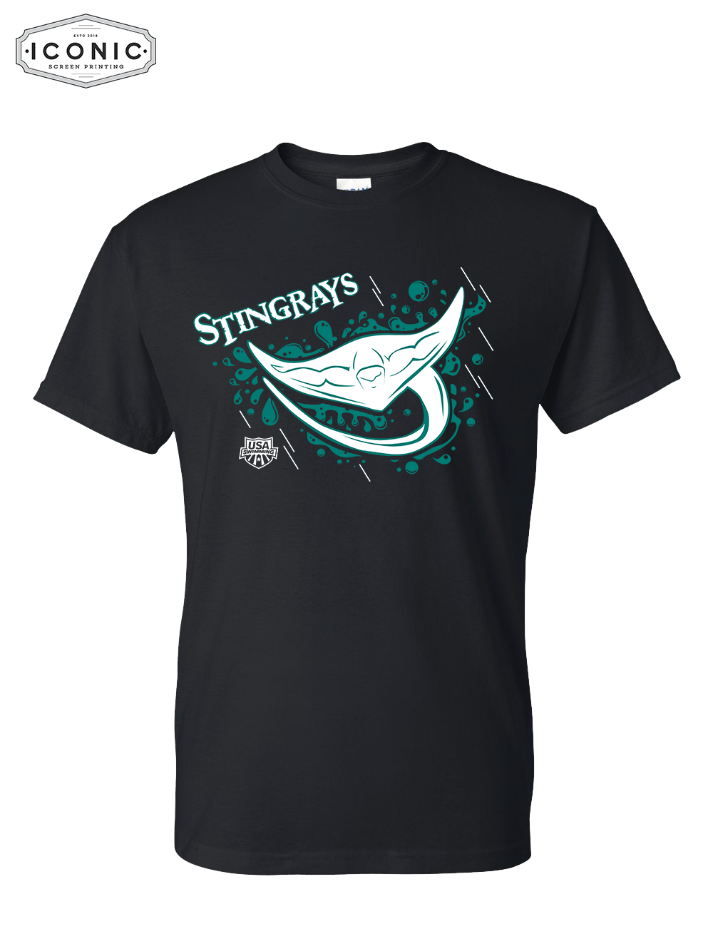 Stingrays with Map - DryBlend T-shirt