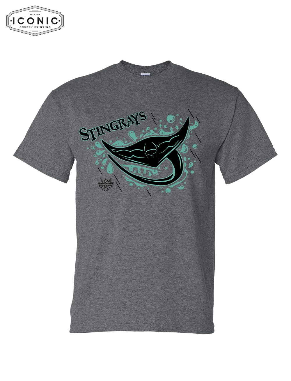 Stingrays with Map - DryBlend T-shirt