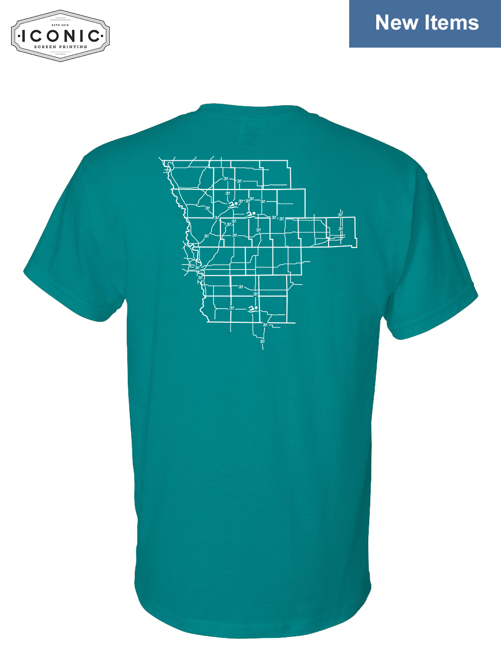 Stingrays with Map - DryBlend T-shirt