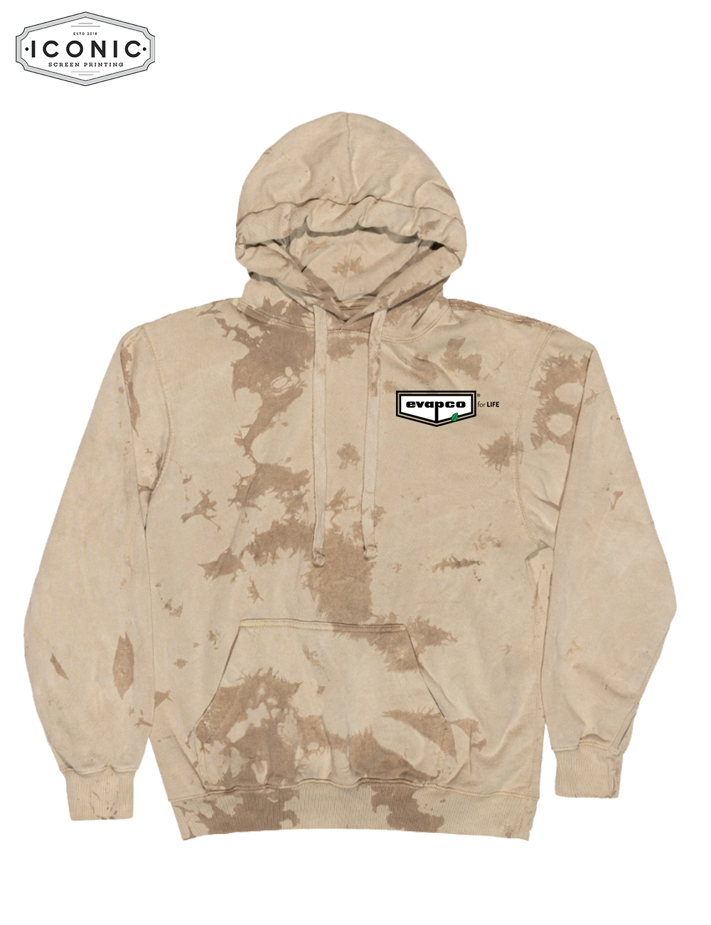Evapco for Life - Crush Tie-Dyed Hooded Sweatshirt - Embroidery