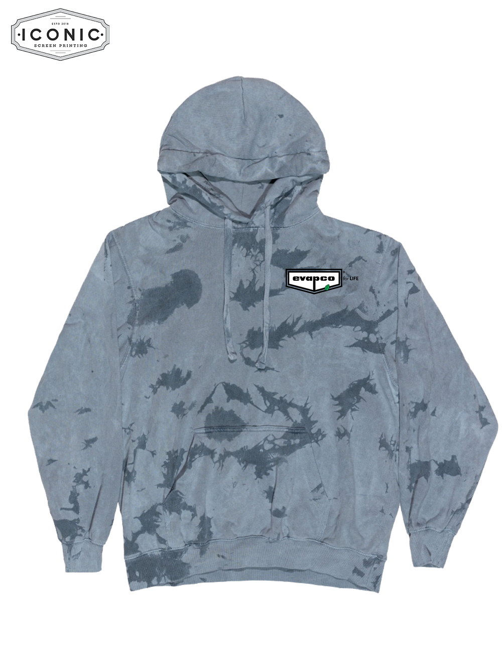 Evapco for Life - Crush Tie-Dyed Hooded Sweatshirt - Embroidery