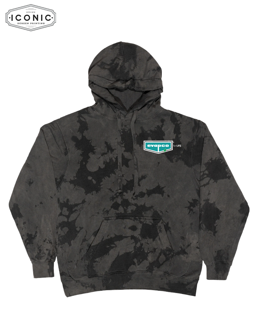 Evapco for Life - Crush Tie-Dyed Hooded Sweatshirt - Embroidery