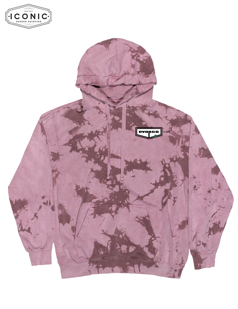Evapco for Life - Crush Tie-Dyed Hooded Sweatshirt - Embroidery