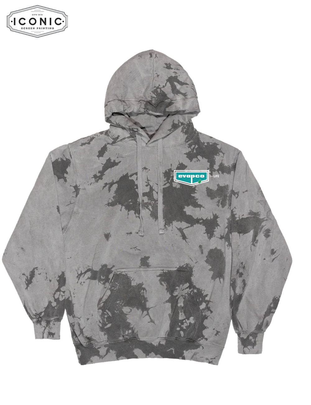 Evapco for Life - Crush Tie-Dyed Hooded Sweatshirt - Embroidery