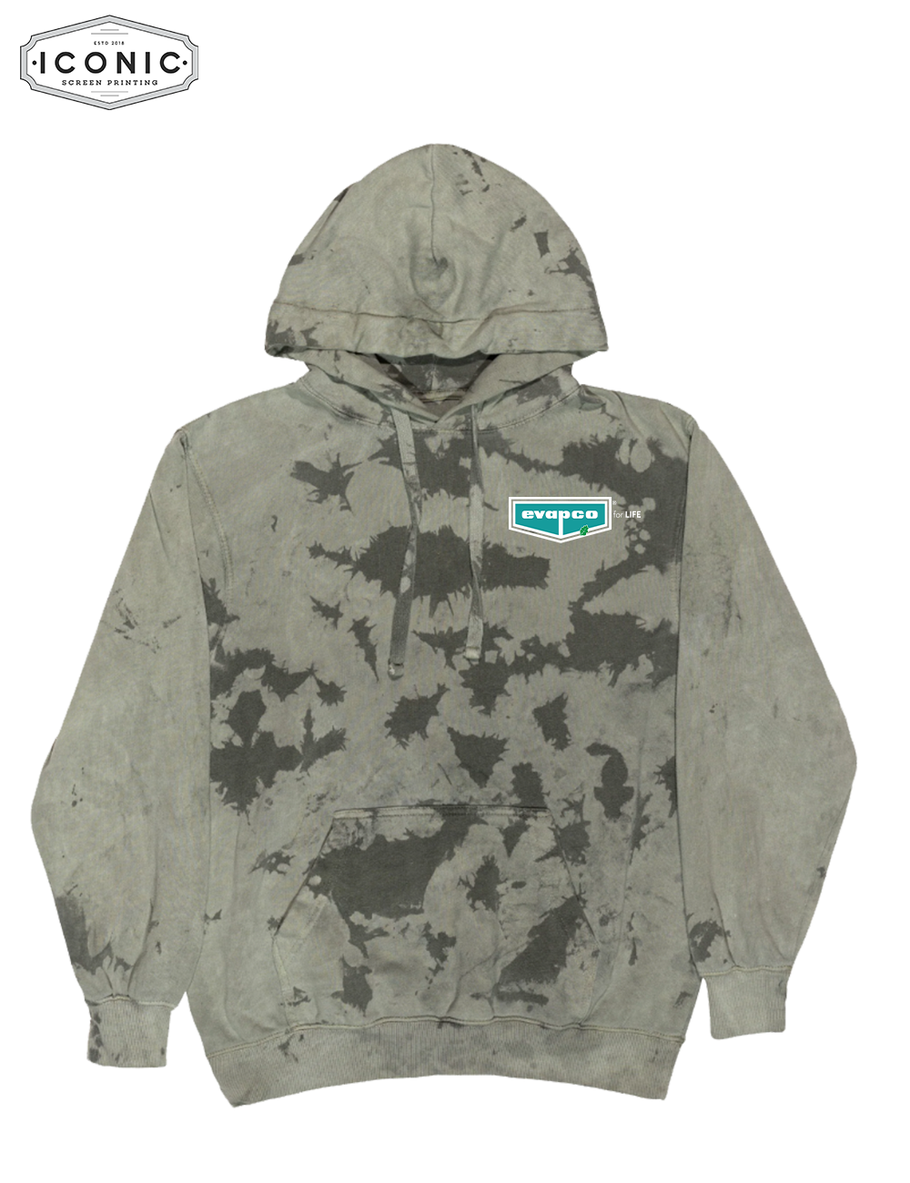 Evapco for Life - Crush Tie-Dyed Hooded Sweatshirt - Embroidery