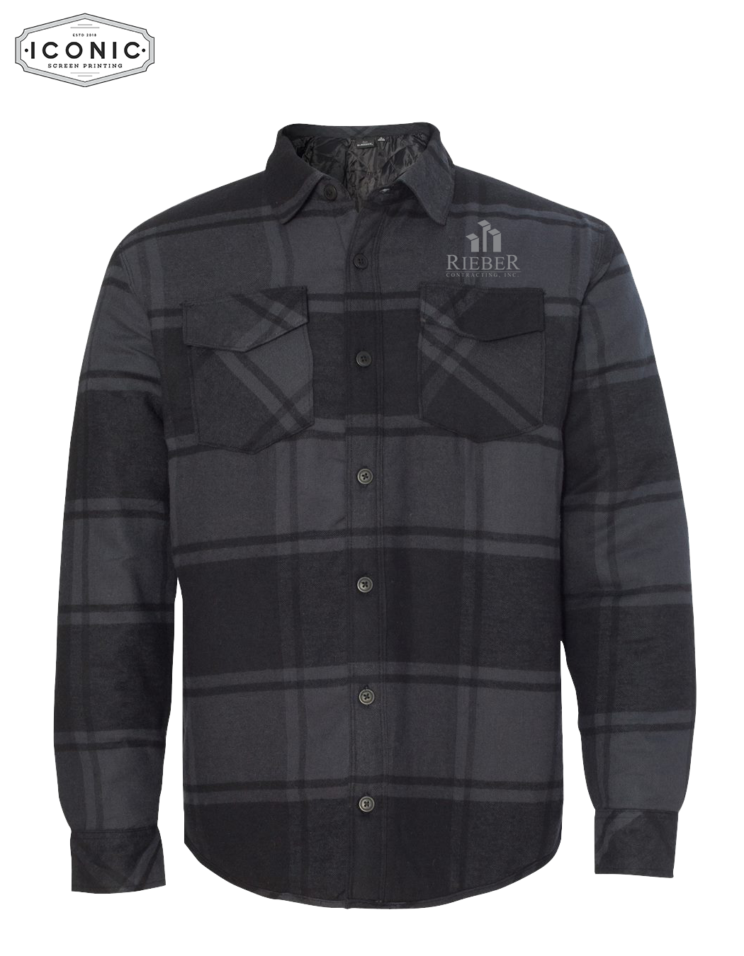Rieber Contracting - Burnside Quilted Flannel Shirt Jacket - Embroidery