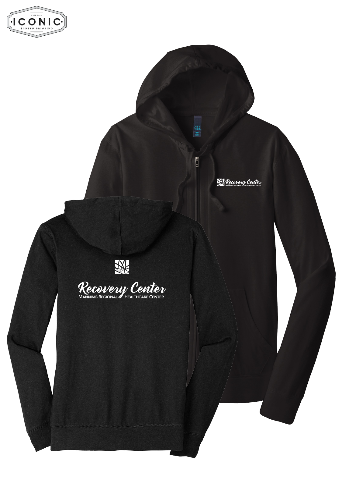 Manning Regional Healthcare - Jersey Full-Zip Hoodie - print