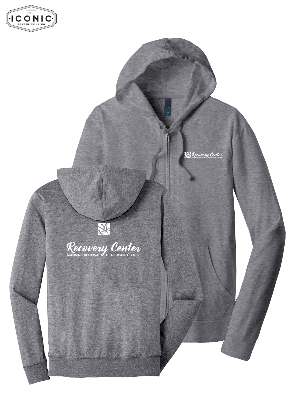 Manning Regional Healthcare - Jersey Full-Zip Hoodie - print