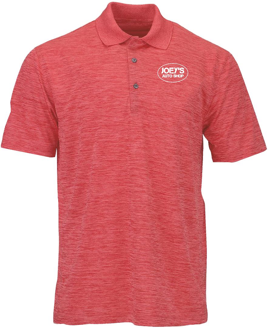 Joey's Auto Men's Dakota Striated Heather Polo