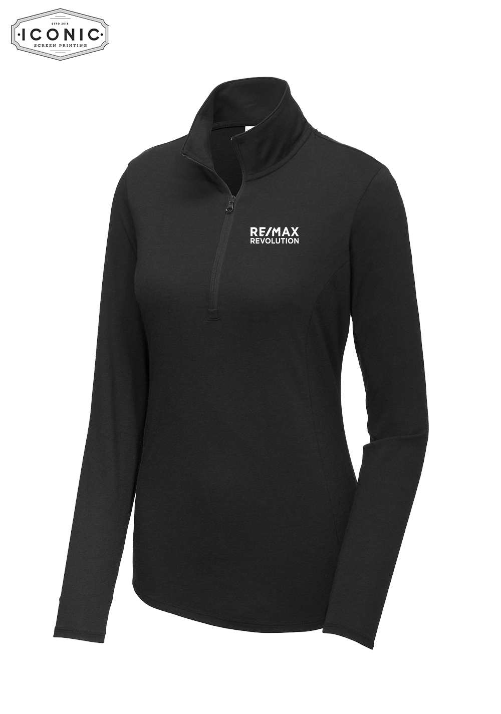 RE/MAX Revolution - Ladies PosiCharge Tri-Blend Wicking 1/4-Zip Pullover - Embroidery