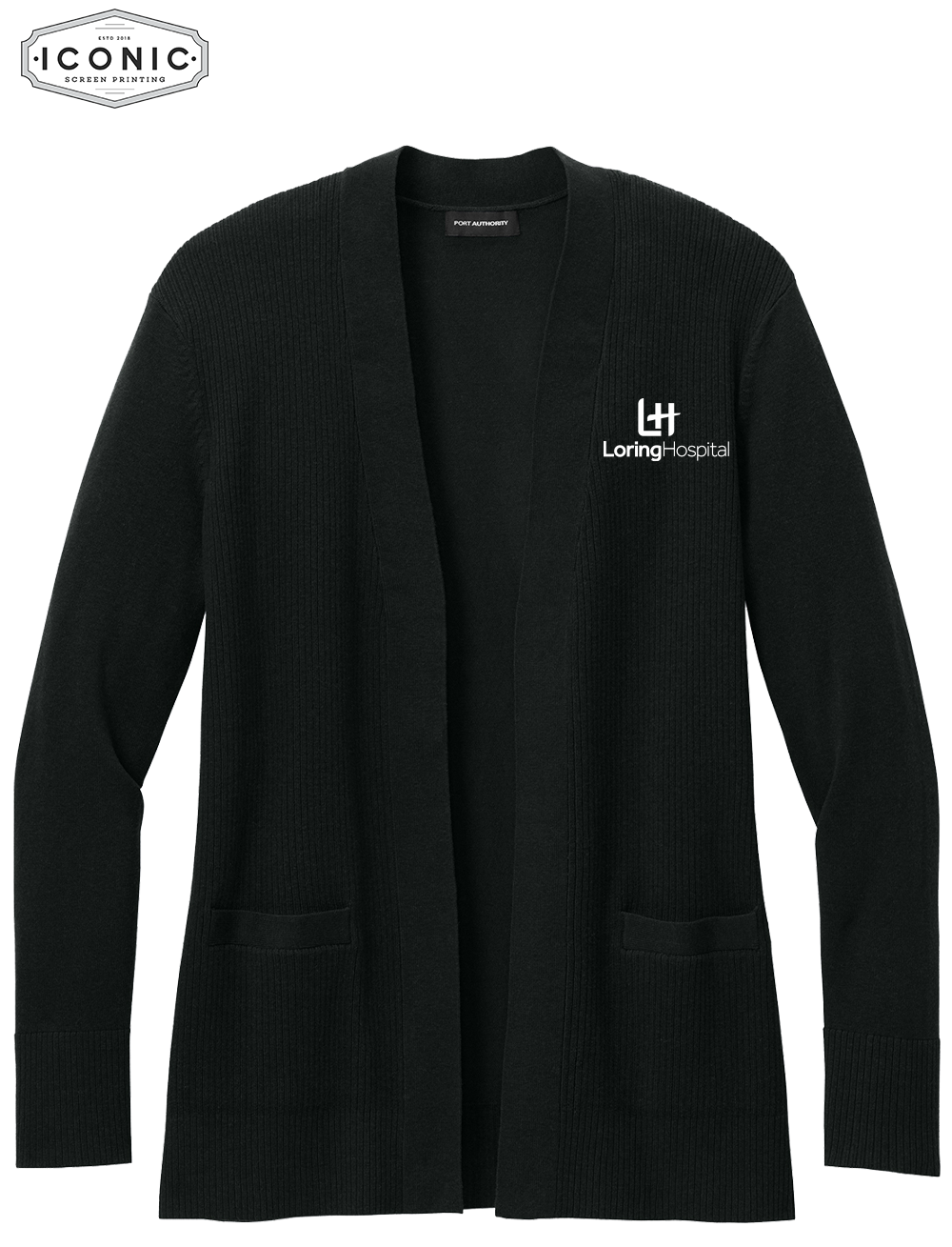Loring Hospital Women’s Easy Care Open-Front Cardigan Sweater