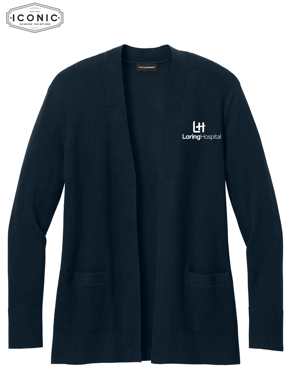 Loring Hospital Women’s Easy Care Open-Front Cardigan Sweater