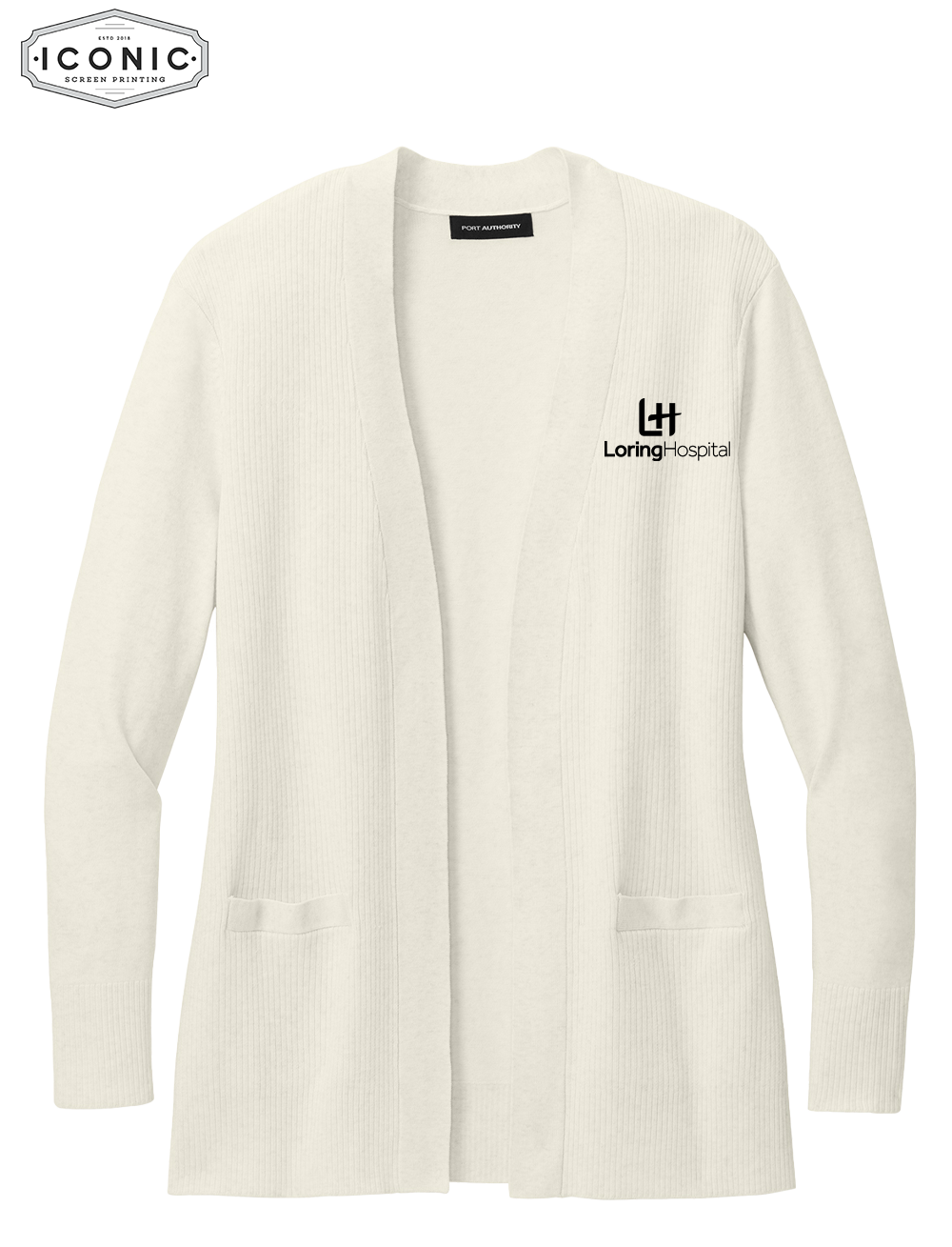Loring Hospital Women’s Easy Care Open-Front Cardigan Sweater