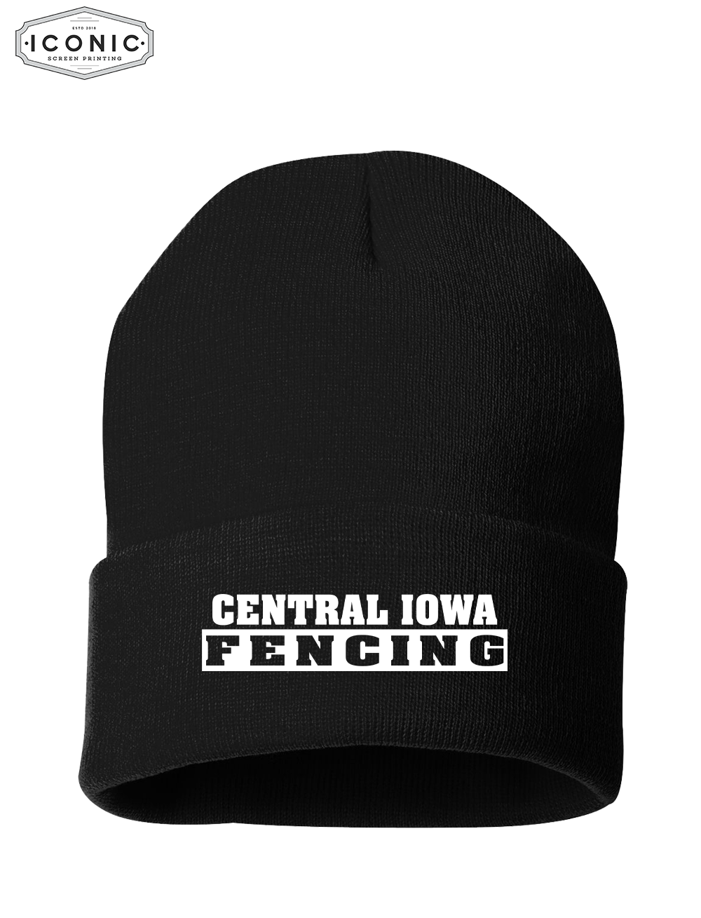 Central Iowa Fencing Solid Cuffed Beanie