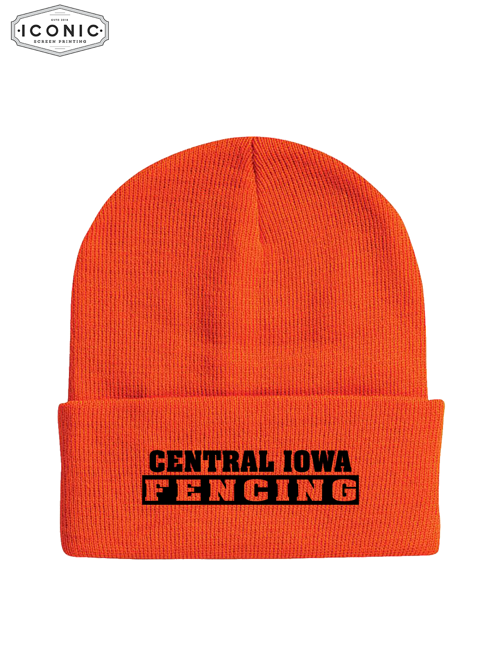 Central Iowa Fencing Solid Cuffed Beanie