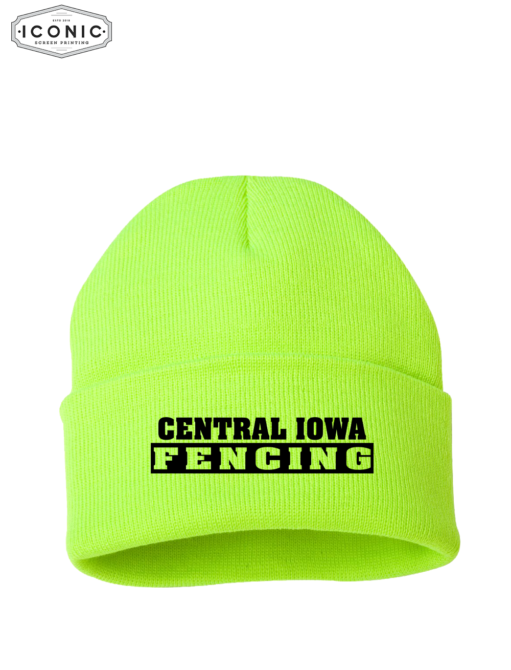 Central Iowa Fencing Solid Cuffed Beanie