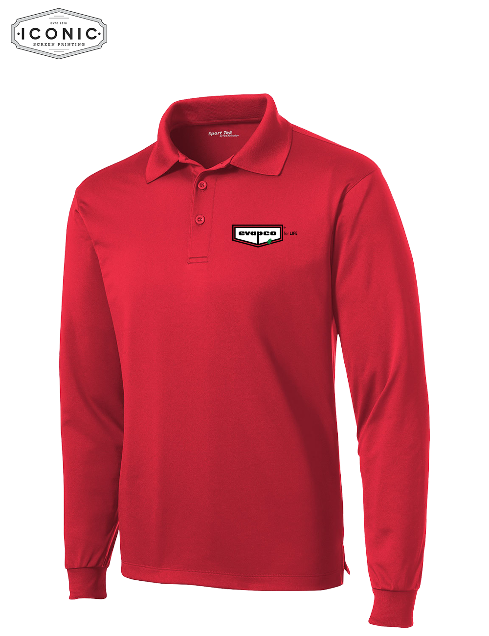 Evapco for Life - Long Sleeve Micropique Sport-Wick Polo - Embroidery