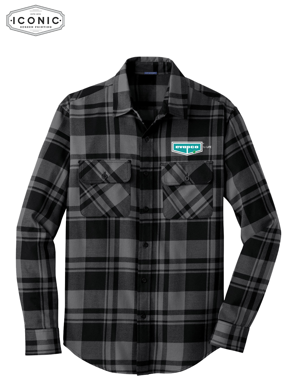 Evapco for Life - Plaid Flannel Shirt - Embroidery