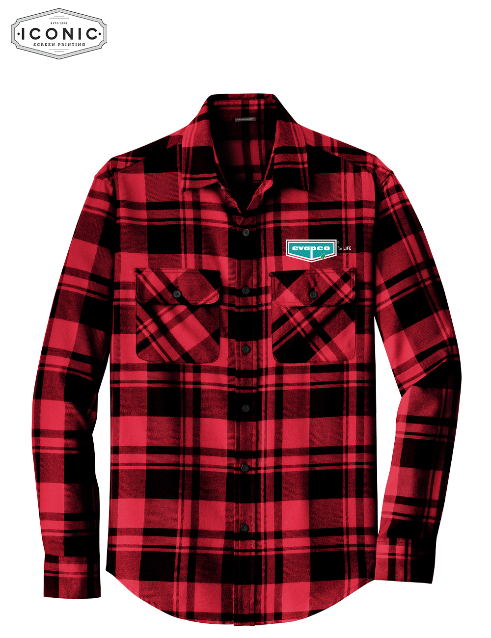 Evapco for Life - Plaid Flannel Shirt - Embroidery