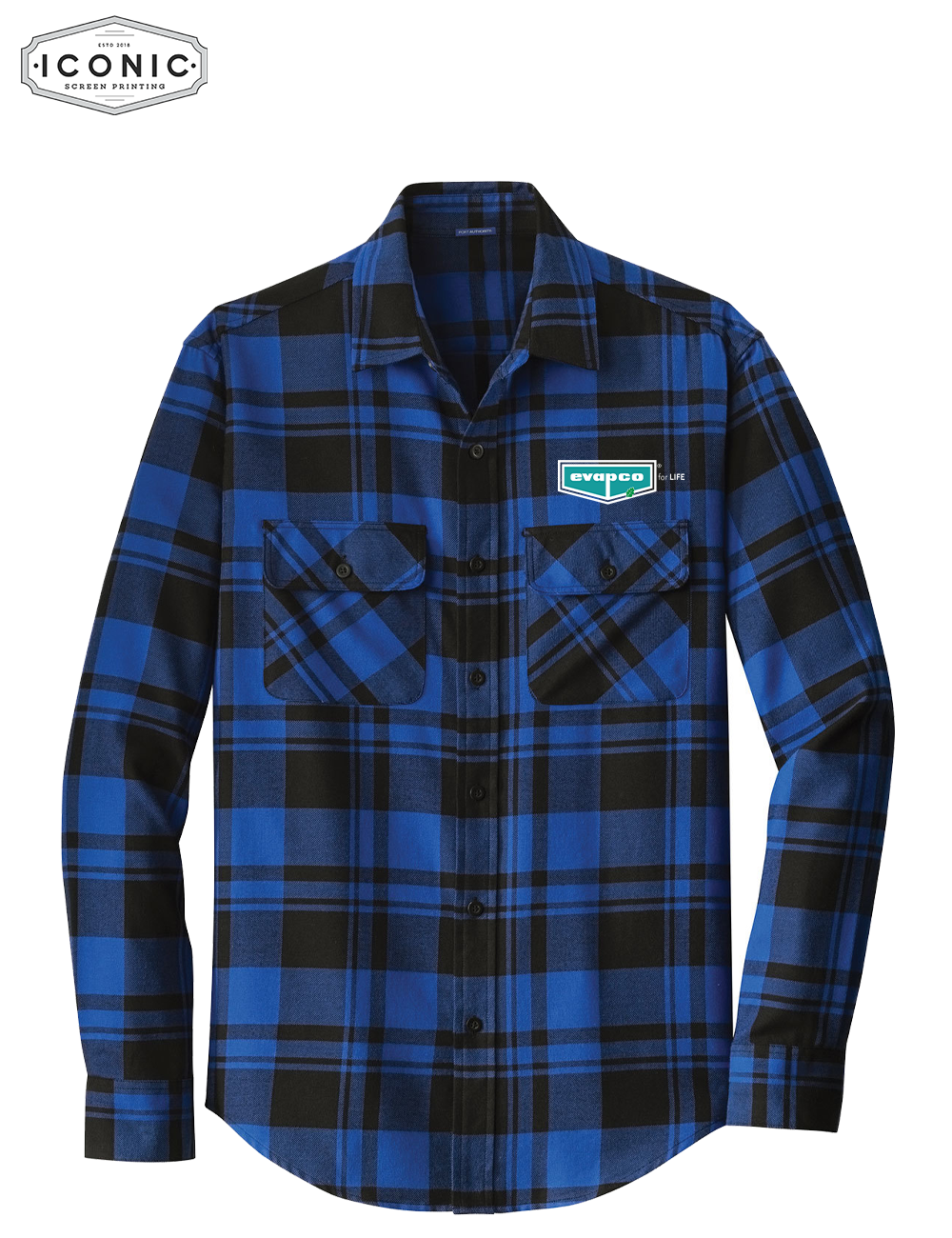 Evapco for Life - Plaid Flannel Shirt - Embroidery