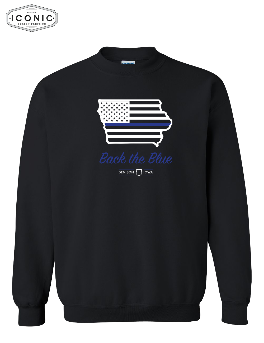 Back The Blue Iowa - Heavy Blend Sweatshirt