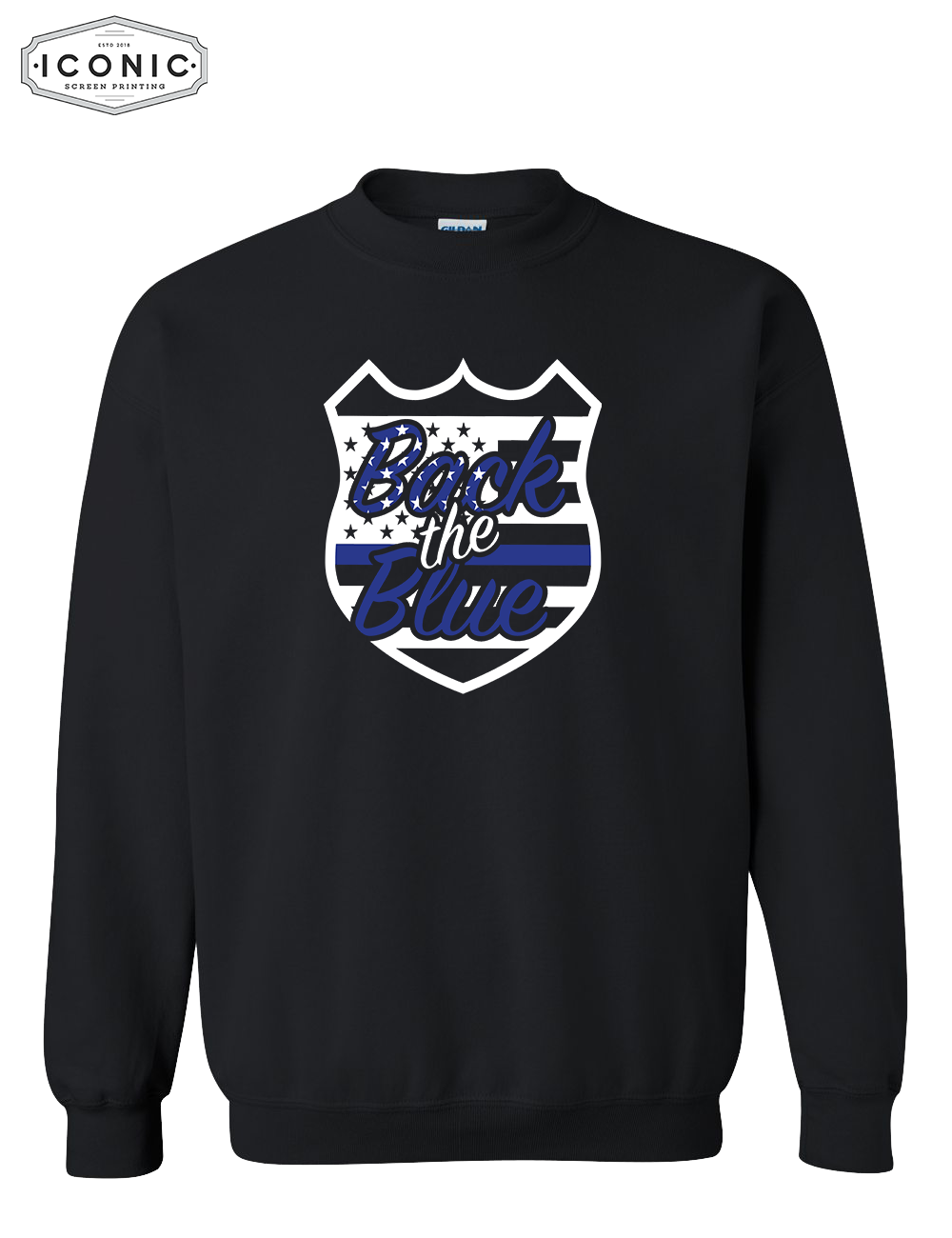 Back The Blue Shield - Heavy Blend Sweatshirt