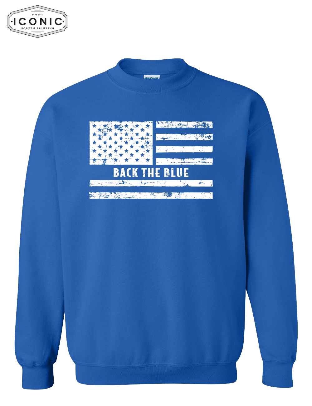US Flag Back The Blue - Heavy Blend Sweatshirt