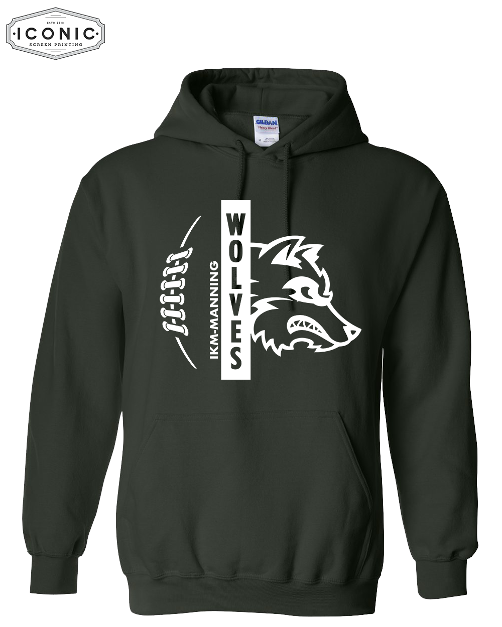 IKM-Manning Football - Heavy Blend Hooded Sweatshirt