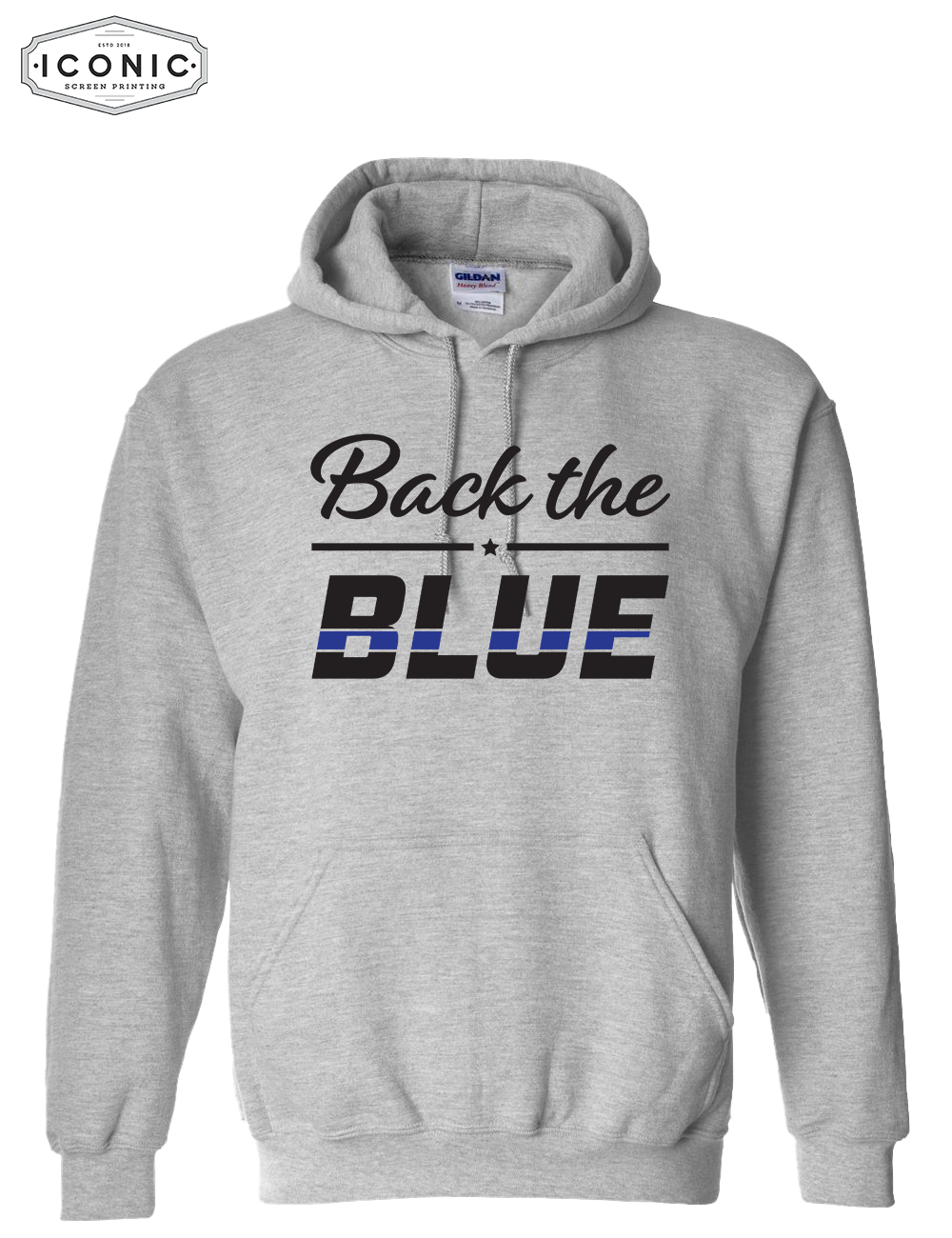 Back The Blue - Heavy Blend Hooded Sweatshirt